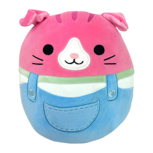 Squishmallow 12 Inch Geraldine the Cat in Overalls Plush Toy