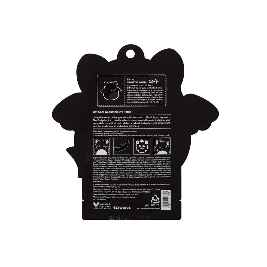 Squishmallow X TONYMOLY Emily's Bat Gaze Depuffing Eye Mask