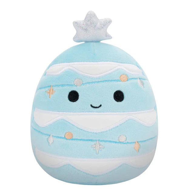 Squishmallow 5 Inch Keiko the Blue Tree Christmas Plush Toy - Owl & Goose Gifts