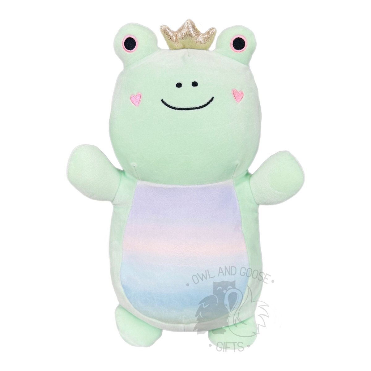 Squishmallow 10 Inch Fenra the Frog Valentine Hug Mees Plush Toy - Owl & Goose Gifts