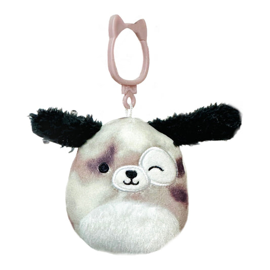 Squishmallow 3.5 Inch Zerdan the Brown Marbled Dog Plush Clip