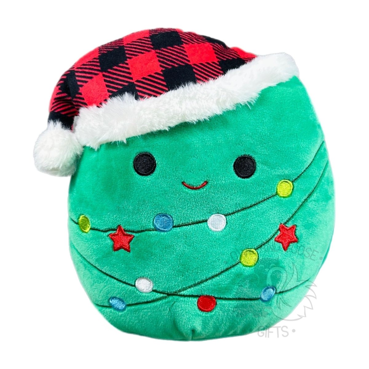 Squishmallow 12 Inch Andy the Christmas Tree with Plaid Hat Christmas Plush Toy - Owl & Goose Gifts