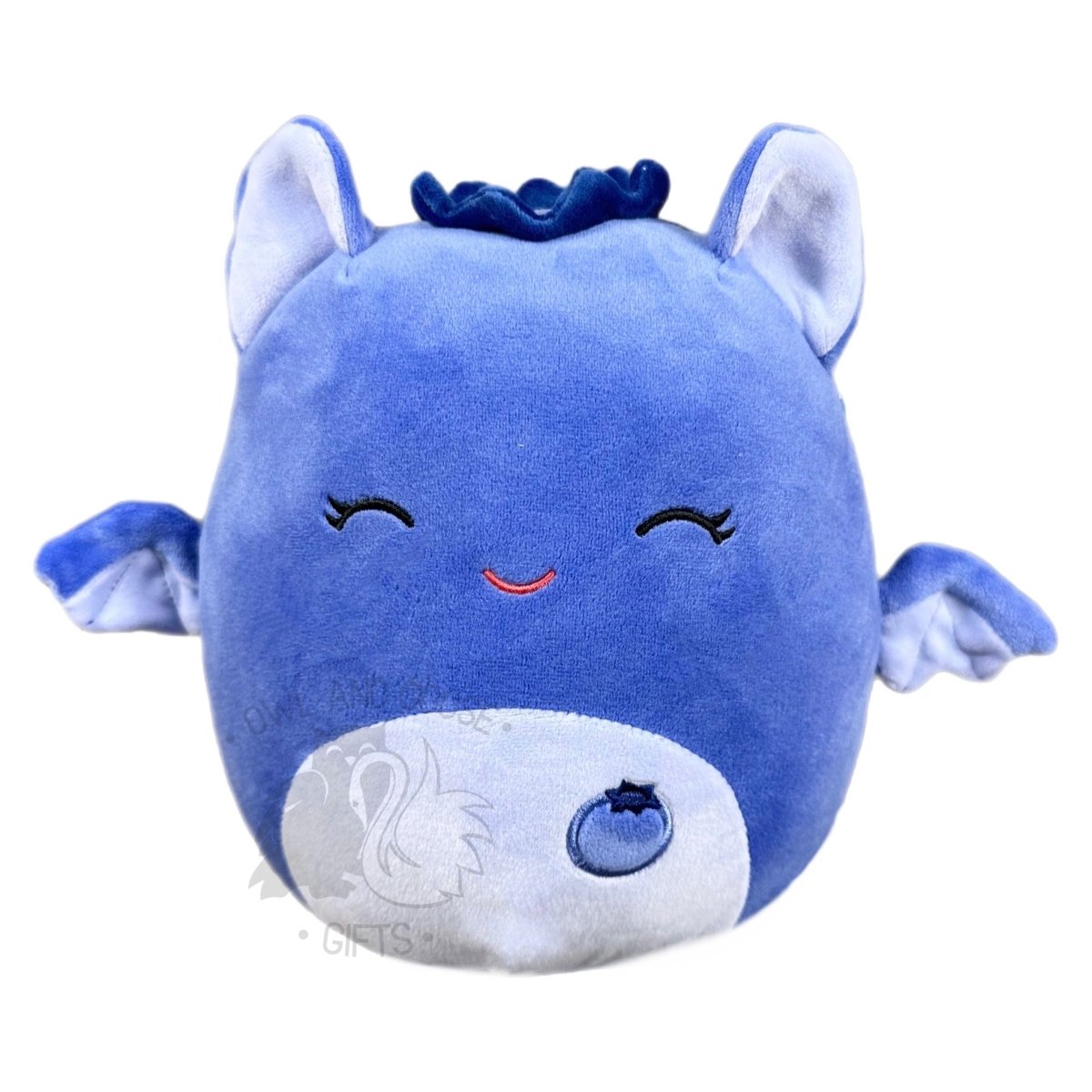 Squishmallow 12 Inch Bessie the Blueberry Bat Plush Toy - Owl & Goose Gifts