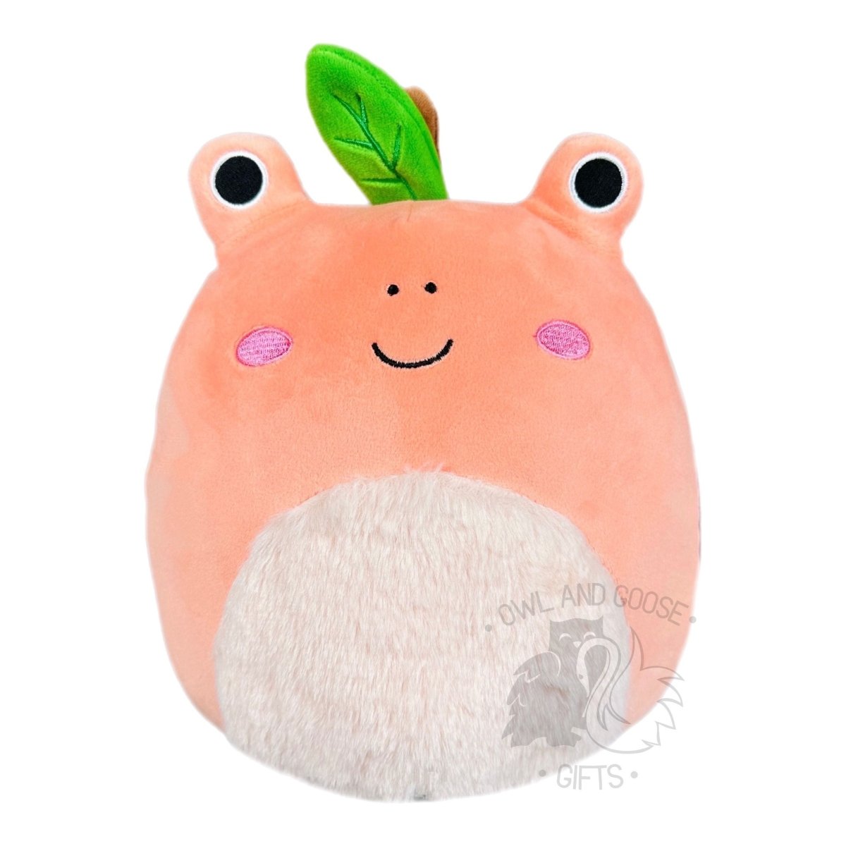 Squishmallow 12 Inch Fatima the Peach Frog Plush Toy - Owl & Goose Gifts