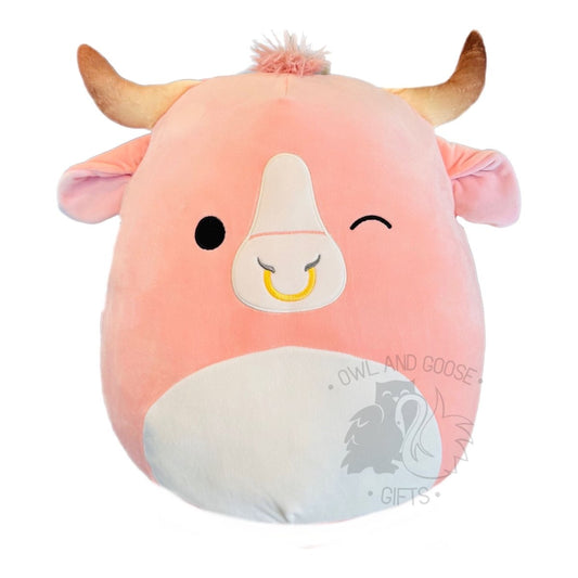 Squishmallow 16 Inch Howland the Bull Plush Toy - Owl & Goose Gifts