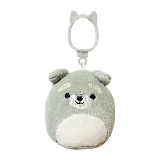 Squishmallow 3.5 Inch Shaun the Schnauzer Plush Clip