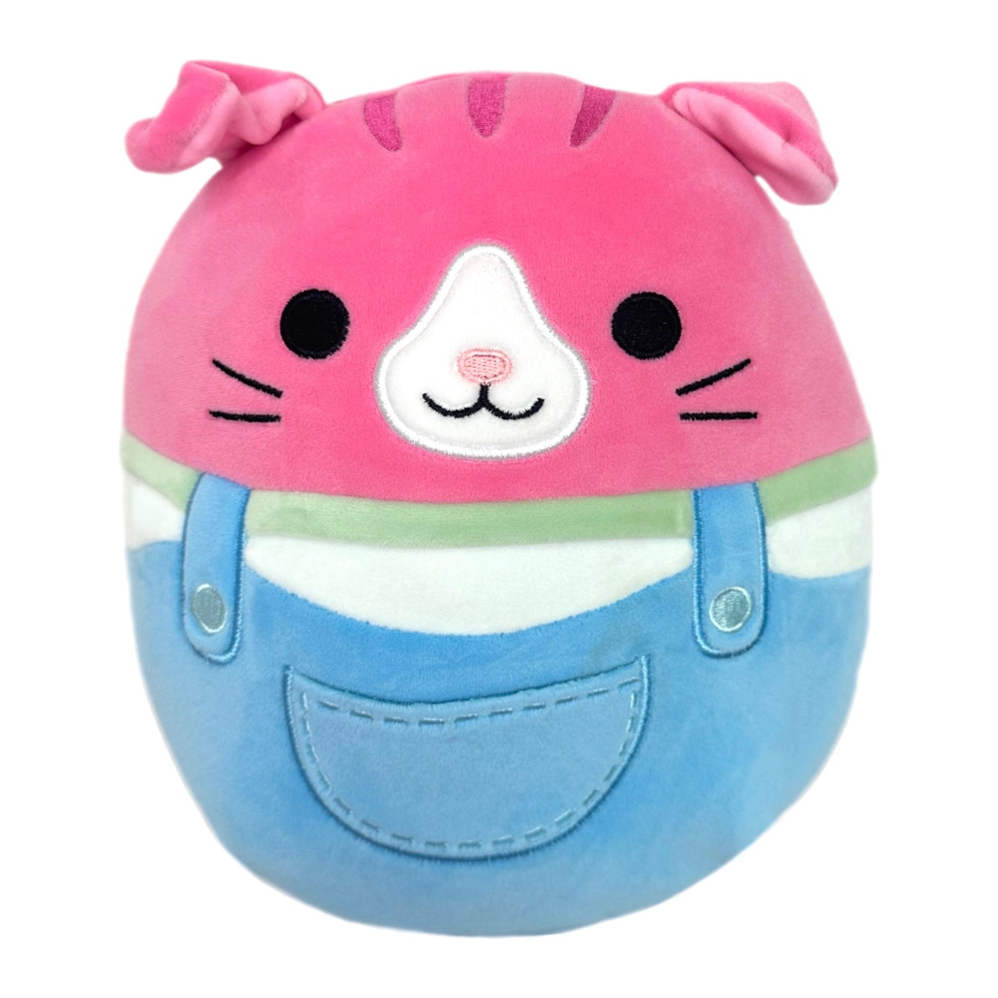Squishmallow 8 Inch Geraldine the Cat in Overalls Plush Toy