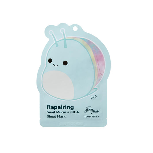 Squishmallow X TONYMOLY Sid's Repairing Snail Mucin + CICA Sheet Mask