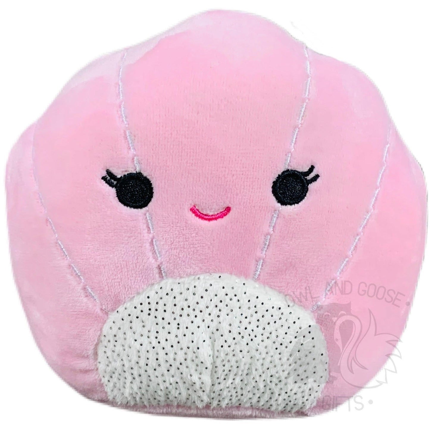Squishmallow 5 Inch Aicha the Pink Seashell Plush Toy - Owl & Goose Gifts