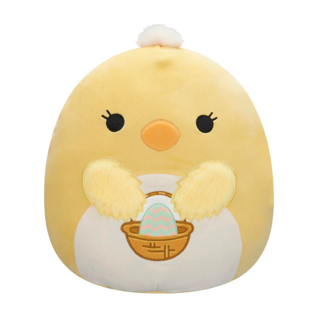 Squishmallow 5 Inch Aimee the Chick with Basket Easter Plush Toy - Owl & Goose Gifts