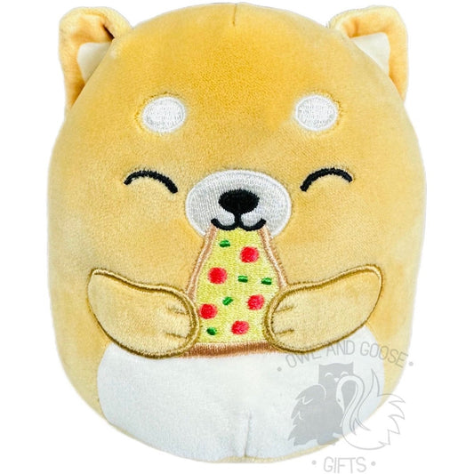 Squishmallow 5 Inch Angie the Shiba Inu with Pizza Plush Toy - Owl & Goose Gifts