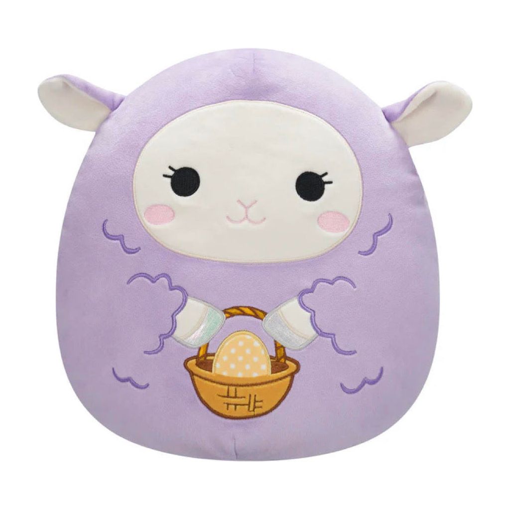 Squishmallow 5 Inch Beatrice the Lamb with Basket Easter Plush Toy - Owl & Goose Gifts