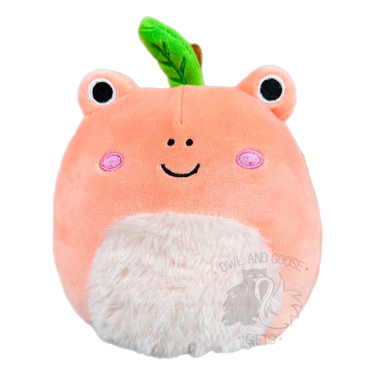 Squishmallow 5 Inch Fatima the Peach Frog Plush Toy - Owl & Goose Gifts