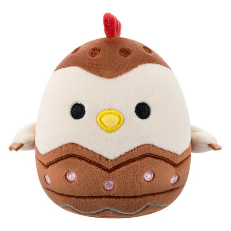 Squishmallow 5 Inch Todd the Chicken in Chocolate Egg Easter Plush Toy - Owl & Goose Gifts
