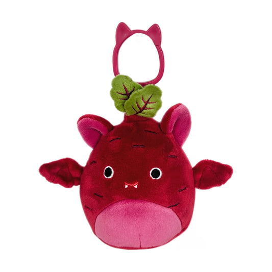 Squishmallow 3.5 Inch Romulus the Beet Bat Plush Clip