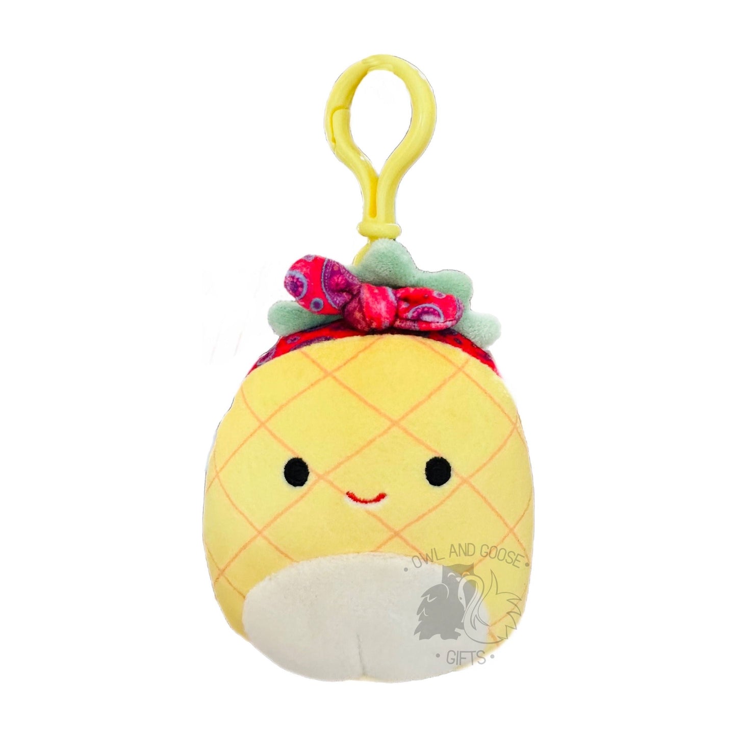 Squishmallow 3.5 Inch Maui the Pineapple with Headband Plush Clip
