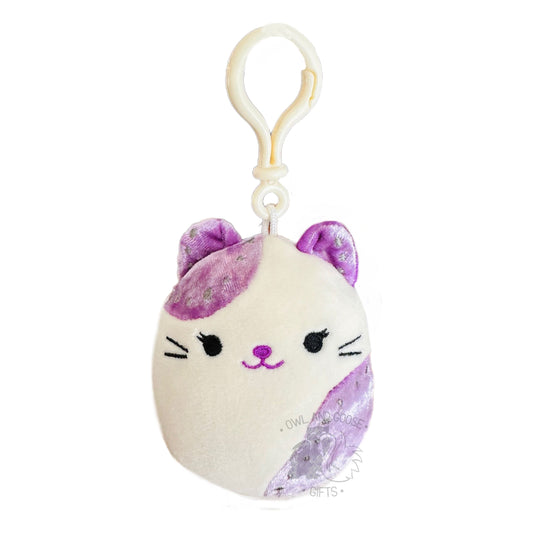 Squishmallow 3.5 Inch Rune the Cat Velvet Squad Plush Clip