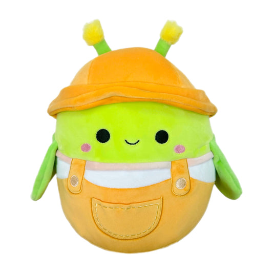 Squishmallow 8 Inch Pilar the Grasshopper in Overalls Plush Toy