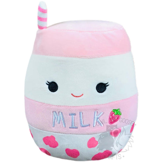 Squishmallow 8 Inch Amelie the Strawberry Milk Plush Toy - Owl & Goose Gifts