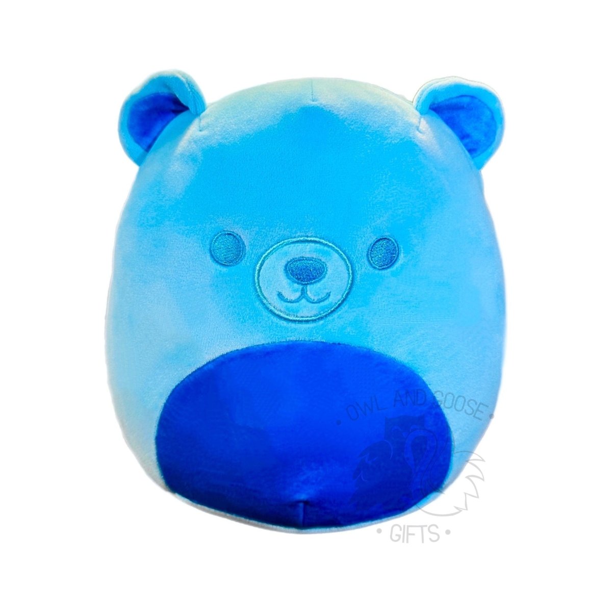 Squishmallow 8 Inch Blubo the Blue Neon Bear Plush Toy - Owl & Goose Gifts