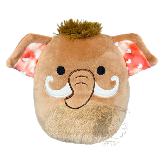 Squishmallow 8 Inch Chienda the Wooly Mammoth with Heart Ears Valentine Plush Toy - Owl & Goose Gifts