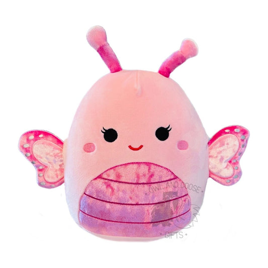 Squishmallow 8 Inch Mogo the Butterfly Velvet Squad Plush Toy - Owl & Goose Gifts