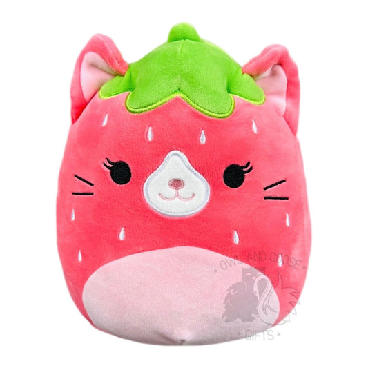 Squishmallow 8 Inch Olma the Strawberry Cat Plush Toy - Owl & Goose Gifts
