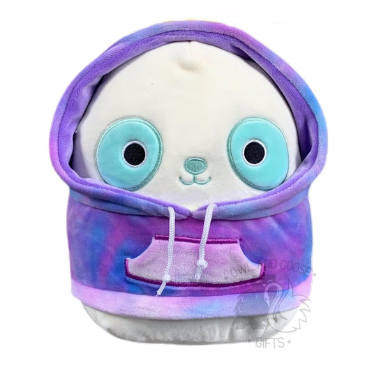 Squishmallow 8 Inch Sissy the Panda Hoodie Squad Plush Toy - Owl & Goose Gifts