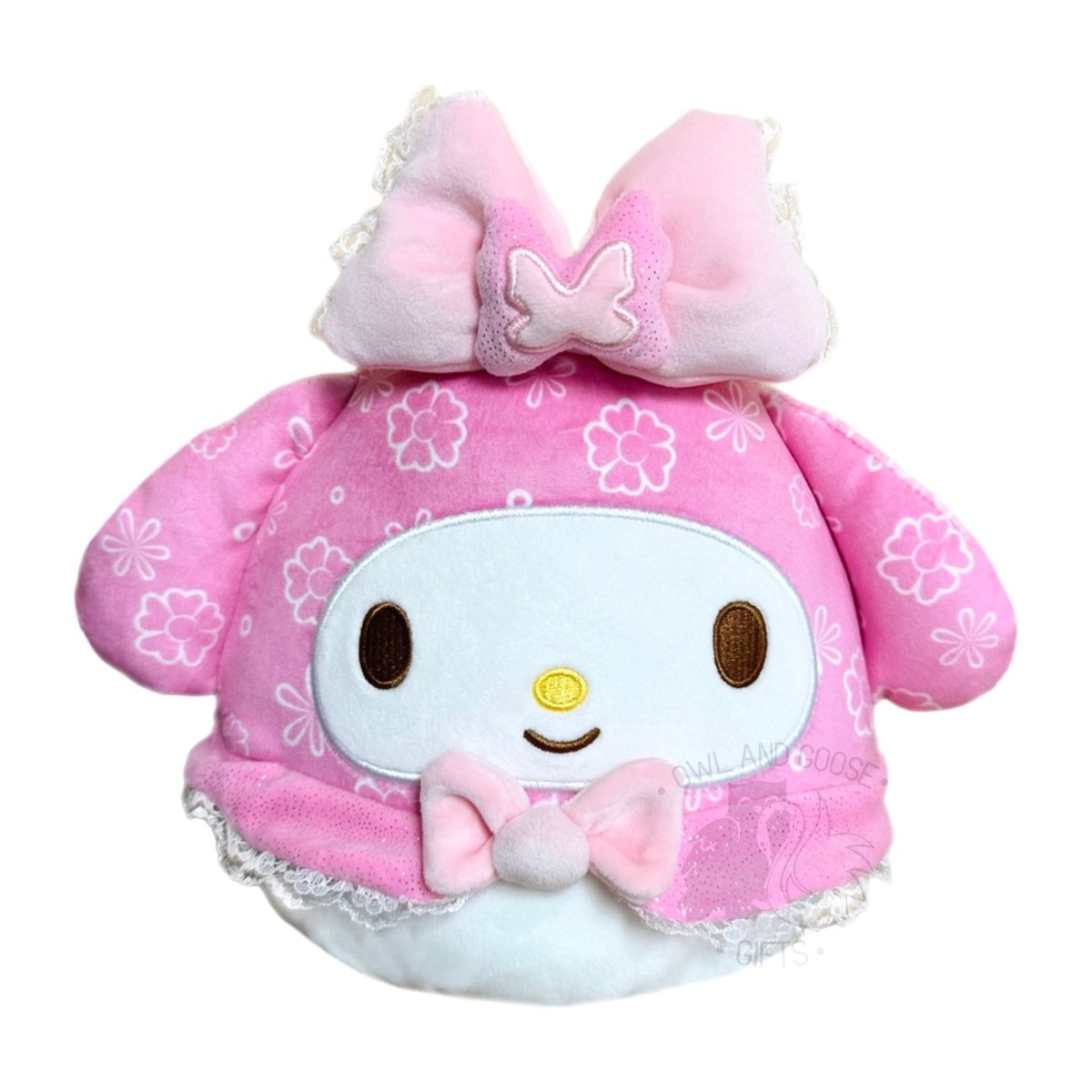 Squishmallow 8 Inch 50th Anniversary My Melody Pink Sanrio Plush Toy - Owl & Goose Gifts