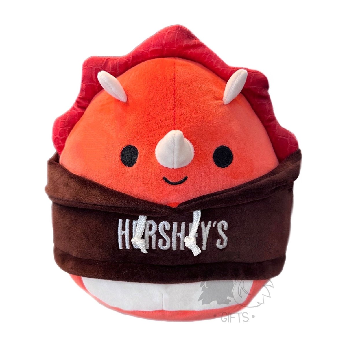 Squishmallow 8 Inch Tristan the Triceratops Hershey's Squad Plush Toy - Owl & Goose Gifts