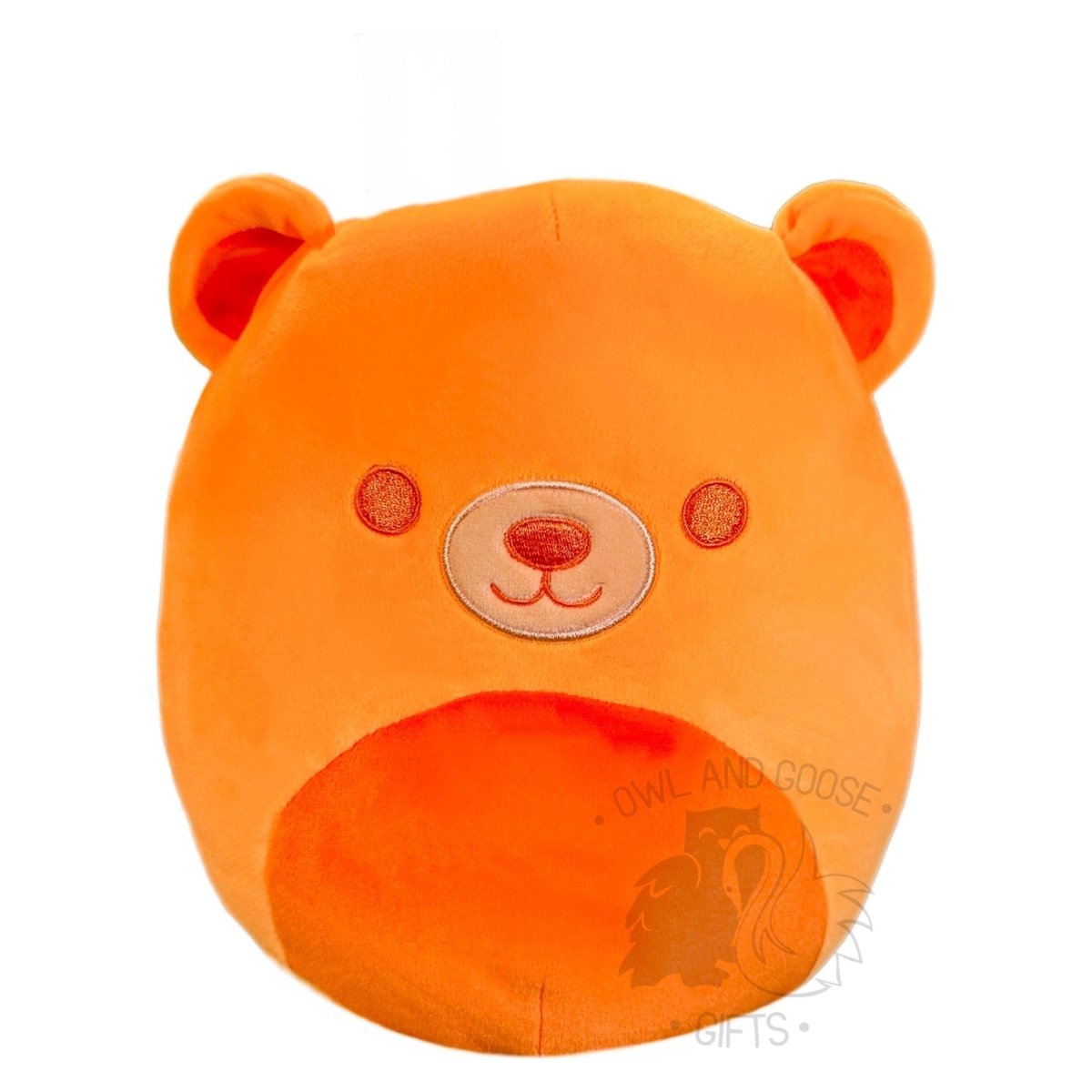 Squishmallow 8 Inch Zapo the Orange Neon Bear Plush Toy - Owl & Goose Gifts
