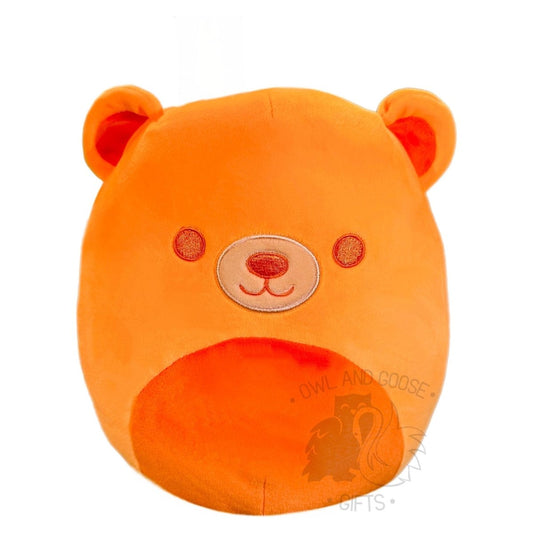 Squishmallow 8 Inch Zapo the Orange Neon Bear Plush Toy - Owl & Goose Gifts