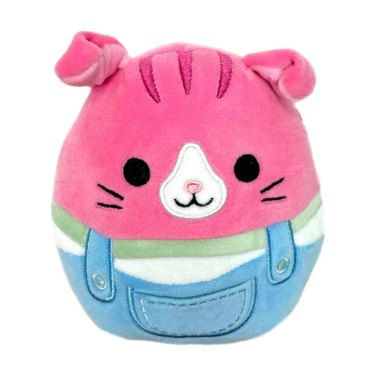 Squishmallow 5 Inch Geraldine the Cat in Overalls Plush Toy