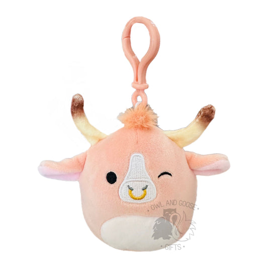 Squishmallow 3.5 Inch Howland the Bull Plush Clip