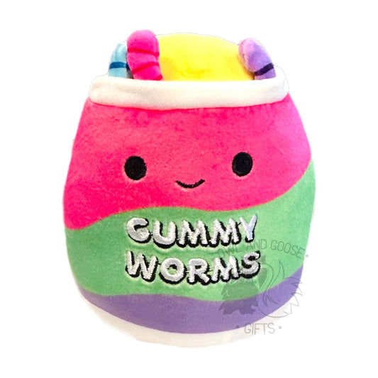Squishmallow 5 Inch Silver the Gummy Worms Candy Neon Foods Plush Toy