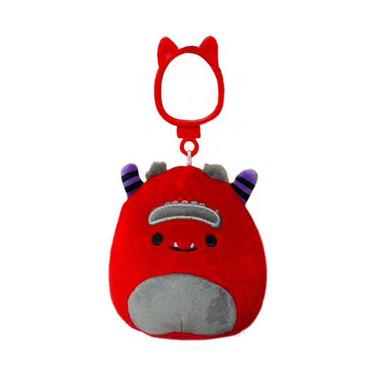 Squishmallow 3.5 Inch Jeb the Monster Halloween Plush Clip - Owl & Goose Gifts