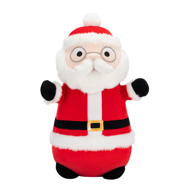 Squishmallow 10 Inch Nick the Santa with Glasses Christmas Hug Mees Plush Toy - Owl & Goose Gifts