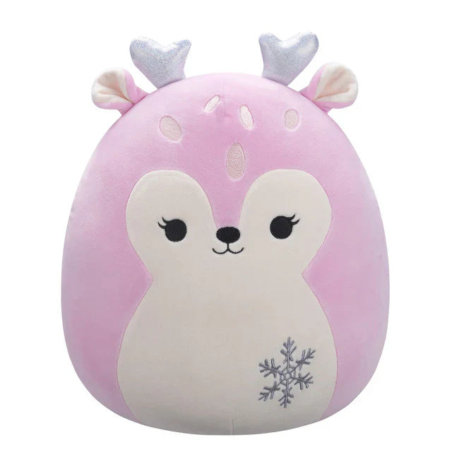 Squishmallow 5 Inch Falala the Pink Fawn Christmas Plush Toy - Owl & Goose Gifts