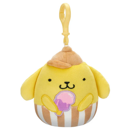Squishmallow 3.5 Inch Sanrio Food Truck Pompompurin Plush Clip - Owl & Goose Gifts