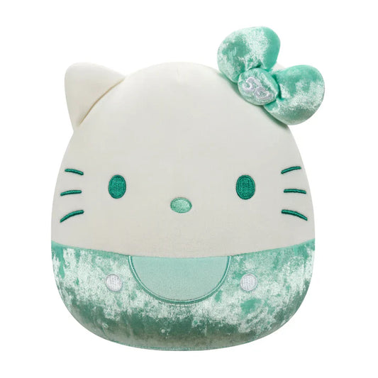 Squishmallow 8 Inch Hello Kitty 50th Anniversary Green Velvet Sanrio Plush Toy - Owl & Goose Gifts