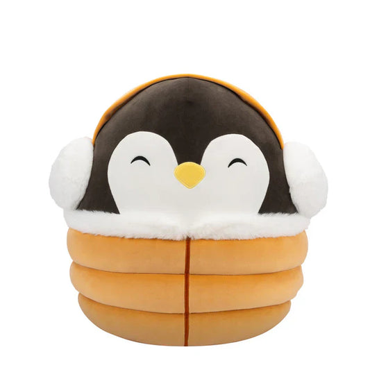 Squishmallow 8 Inch Luna the Penguin with Yellow Puffer Jacket Christmas Plush Toy - Owl & Goose Gifts