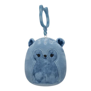 Squishmallow 3.5 Inch Brunhilda the Velvet Squirrel Plush Clip - Owl & Goose Gifts