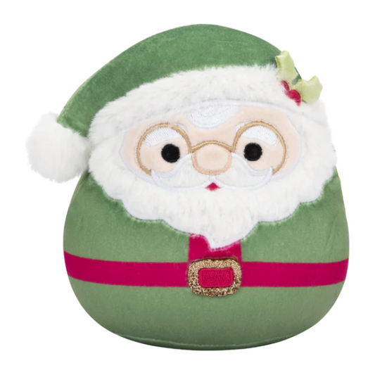Squishmallow 12 Inch Nick the Santa with Green Suit Christmas Plush Toy - Owl & Goose Gifts