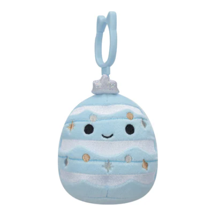 Squishmallow 3.5 Inch Keiko the Blue Tree Christmas Plush Clip - Owl & Goose Gifts