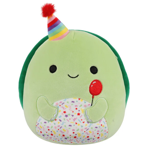 Squishmallow 5 Inch Henry the Turtle with Birthday Hat Plush Toy