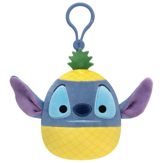 Squishmallow 3.5 Inch Stitch Pineapple Disney Plush Clip