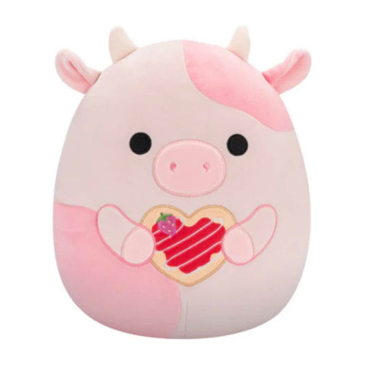 Squishmallow 5 Inch Reshma the Cow with Heart Pastry Valentine Plush Toy