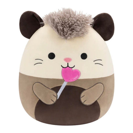 Squishmallow 12 Inch Luanne the Opossum with Heart Lollipop Valentine Plush Toy